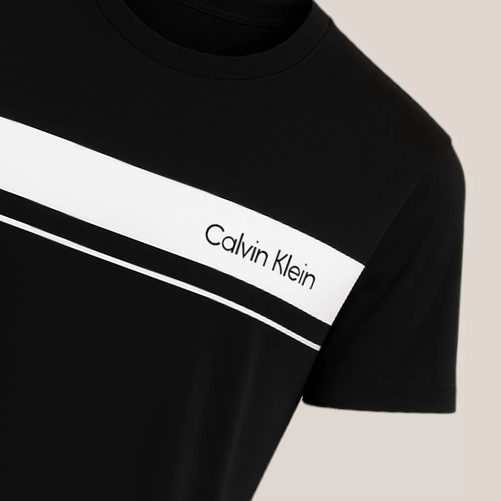 Áo Thun Calvin Klein Logo T-Shirt in Black for Men - Đen / Size S