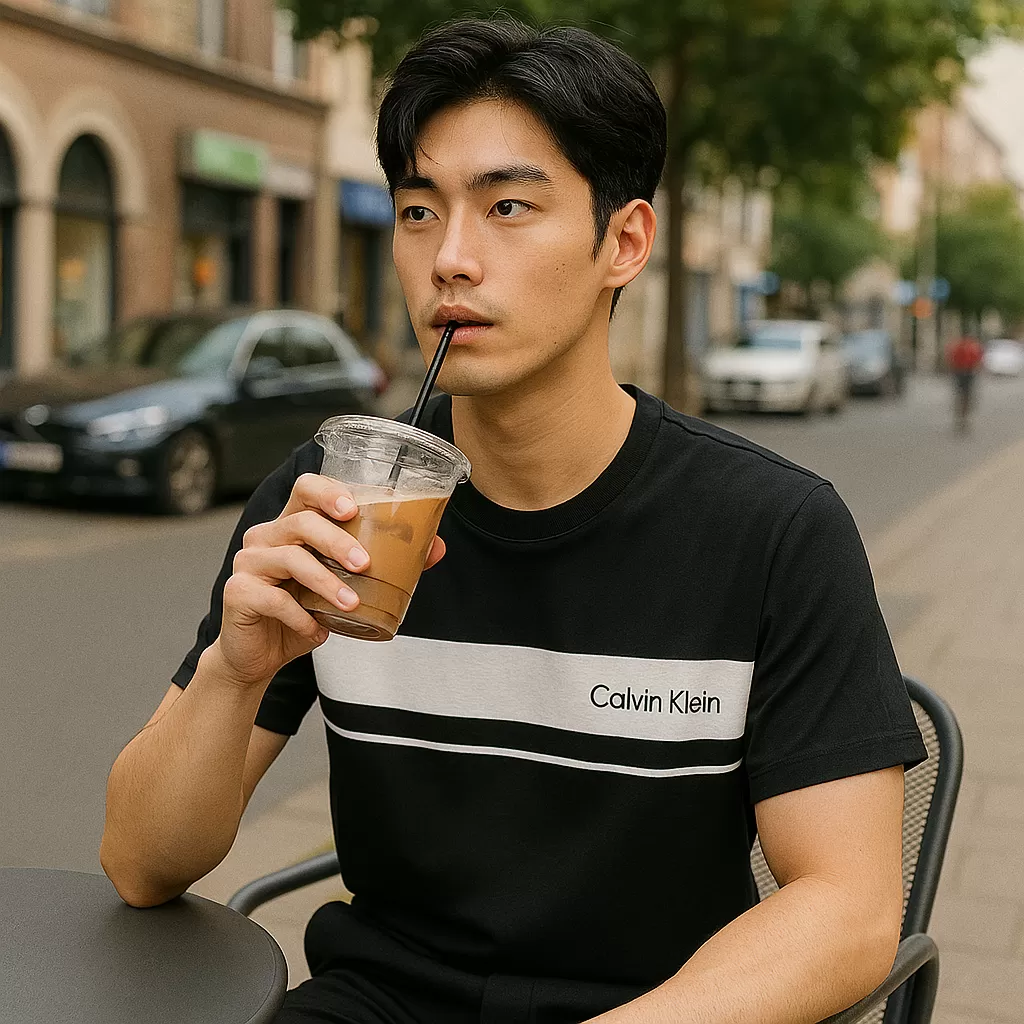 Áo Thun Calvin Klein Logo T-Shirt in Black for Men - Đen / Size S