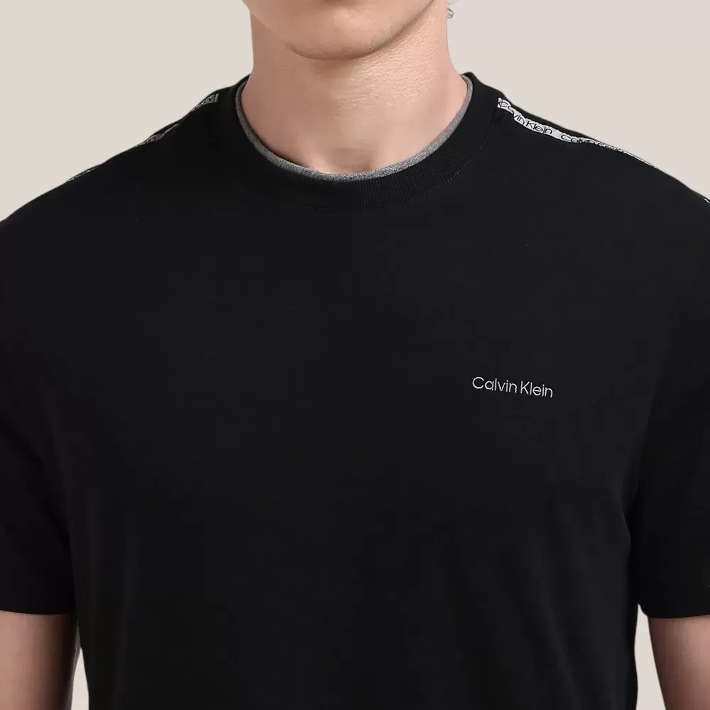 Áo Thun Calvin Klein Short Sleeve Shoulder Taping T-Shirt - Đen / Size M