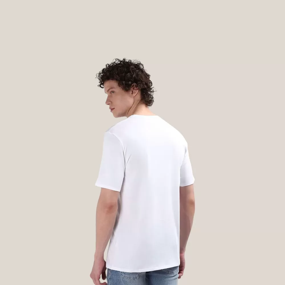 Áo Thun Calvin Klein Tape Repeat Layered Logo Crew-Neck T-Shirt - Trắng / Size M