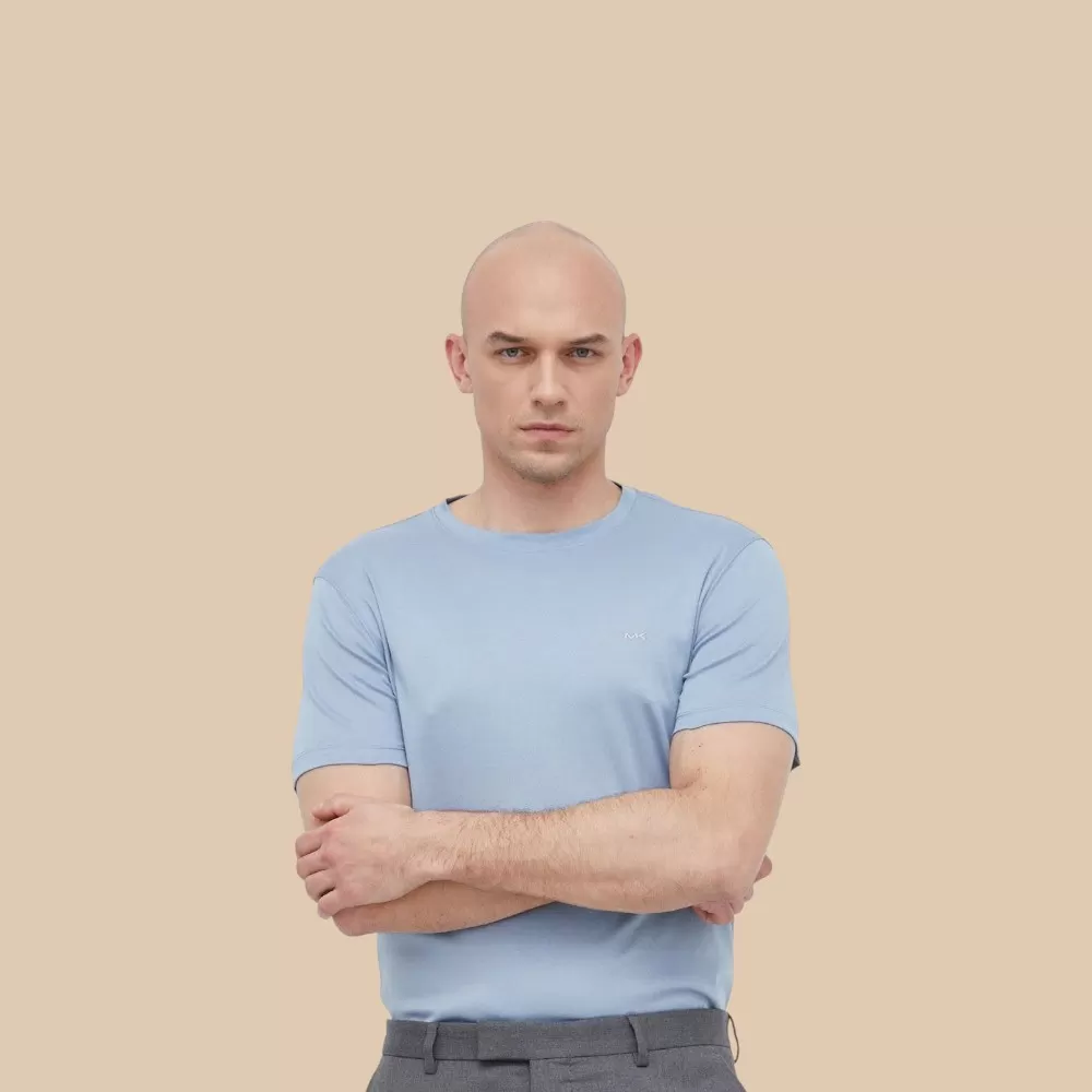 Áo Thun Michael Kors T-Shirt Bawełniany - Xanh Dương Nhạt / Size M