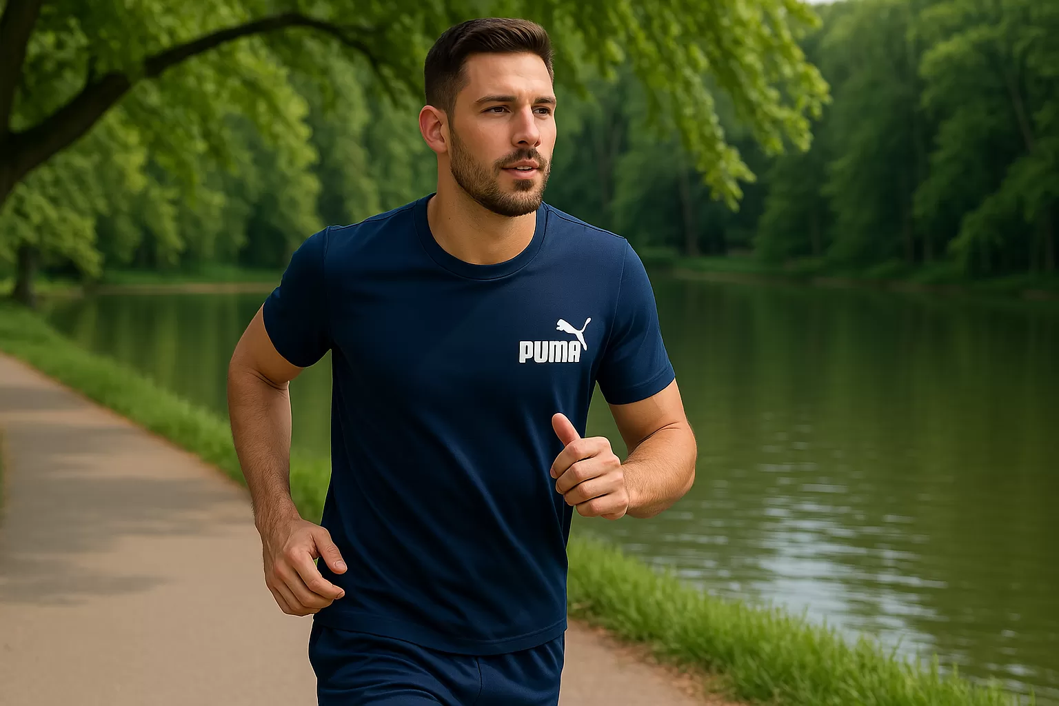 Áo thun Puma Essentials No. 1 Logo Men's Tee xanh navy size L – lựa chọn lý tưởng cho nam yêu phong cách thể thao, yêu thích áo thun Puma chính hãng.