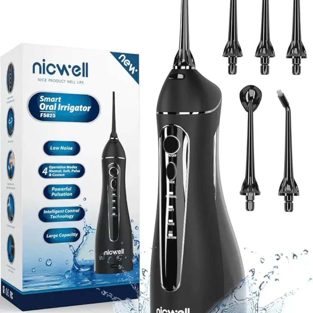 Máy tăm nước Nicwell 4 Modes F5025 Water Flosser Black