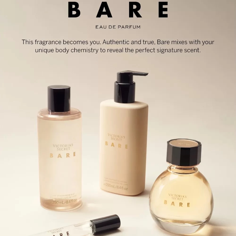 Gift Set Victoria's Secret Bare, Nước Hoa Mini & Sữa Dưỡng Thể