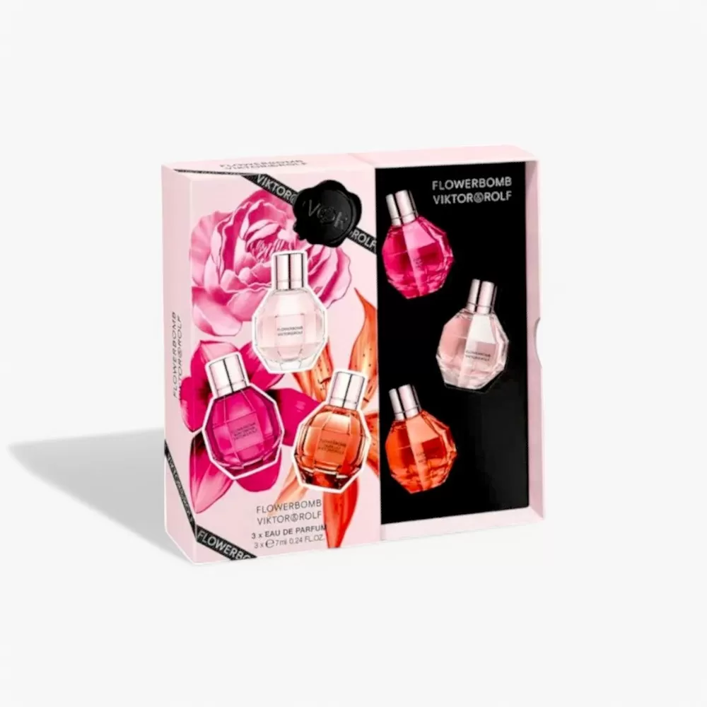 Set Nước Hoa Mini Viktor & Rolf: Flowerbomb, Flowerbomb Ruby Orchid, Flowerbomb Tiger Lily EDP ( 3x7ml )