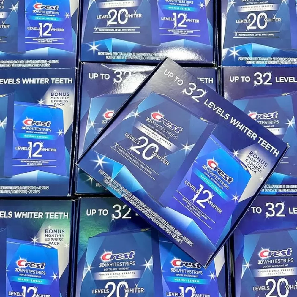 Miếng Dán Trắng Răng Crest 3DWhiteStrips - 60 Miếng