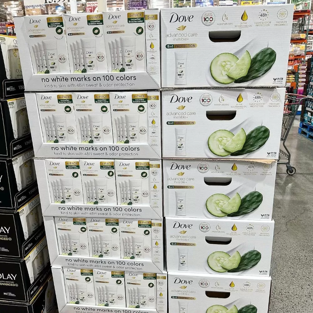 Lăn Khử Mùi Nữ Dove Advanced Care Invisible 4 pack, khô thoáng, mên mị và thơm dài lên đến 48h. Lăn khừ mùi Dove giúc da dưỡng ẩm, thích hợp mọi hoàn cảnh.