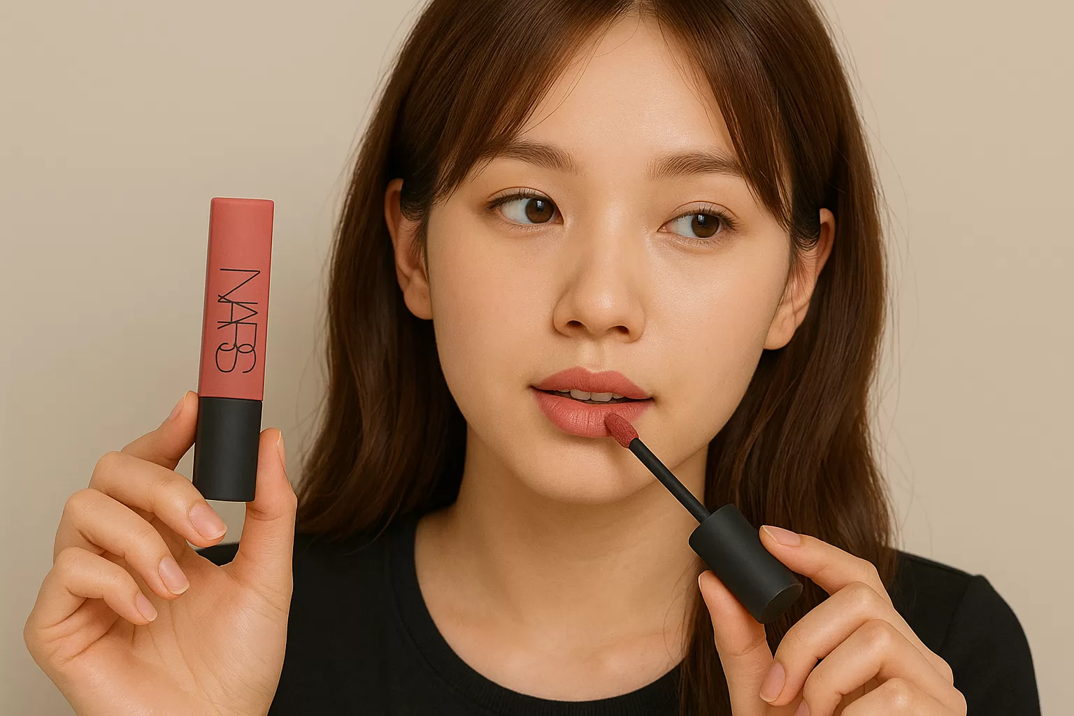 Son kem, son lì dạng kem Air Matte Lip Color Morocco - Warm Cinnamon mang sắc cam nâu ấm áp, chất son mịn nhẹ, cho làn môi quyến rũ tự nhiên.