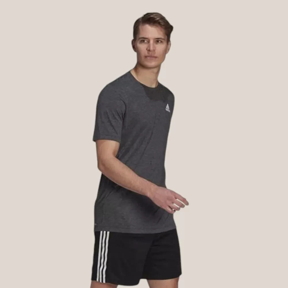 Áo Thun Nam Adidas Essentials Embroidered Small Logo Tee - Xám - Size M