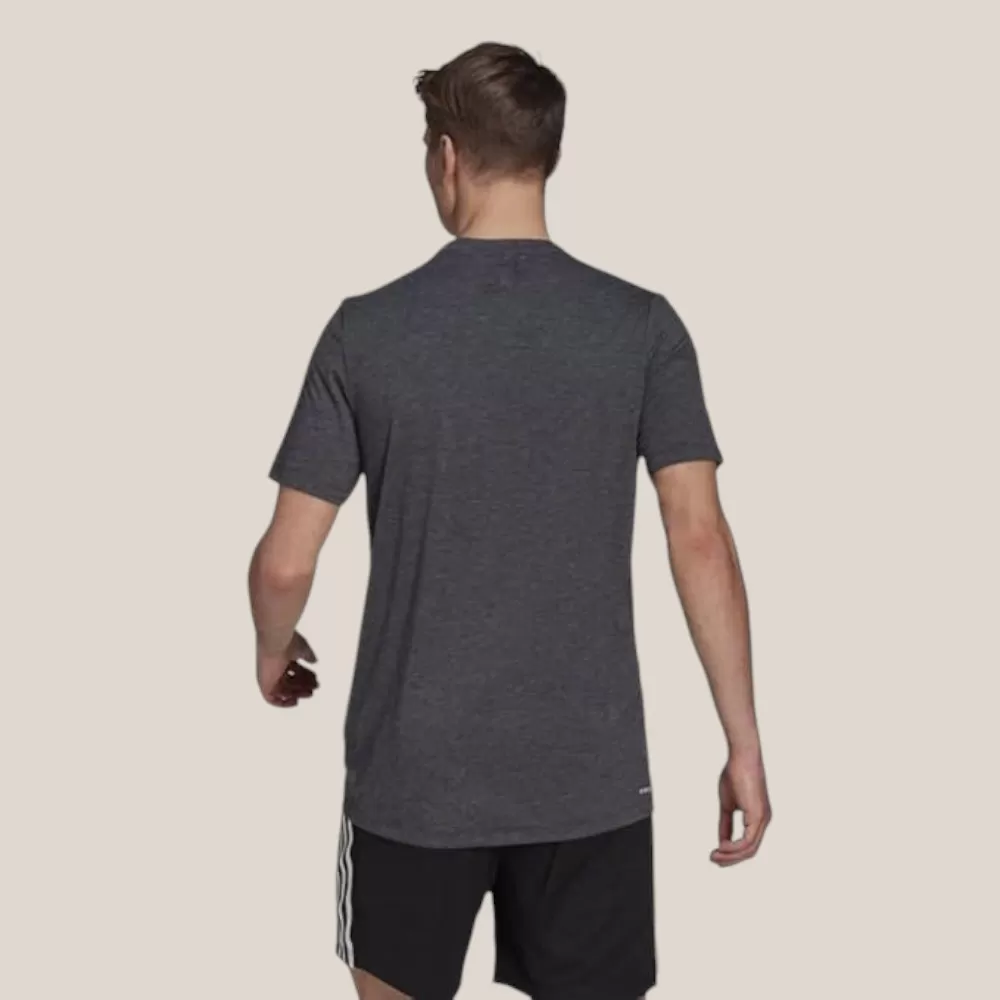 Áo Thun Nam Adidas Essentials Embroidered Small Logo Tee - Xám - Size M