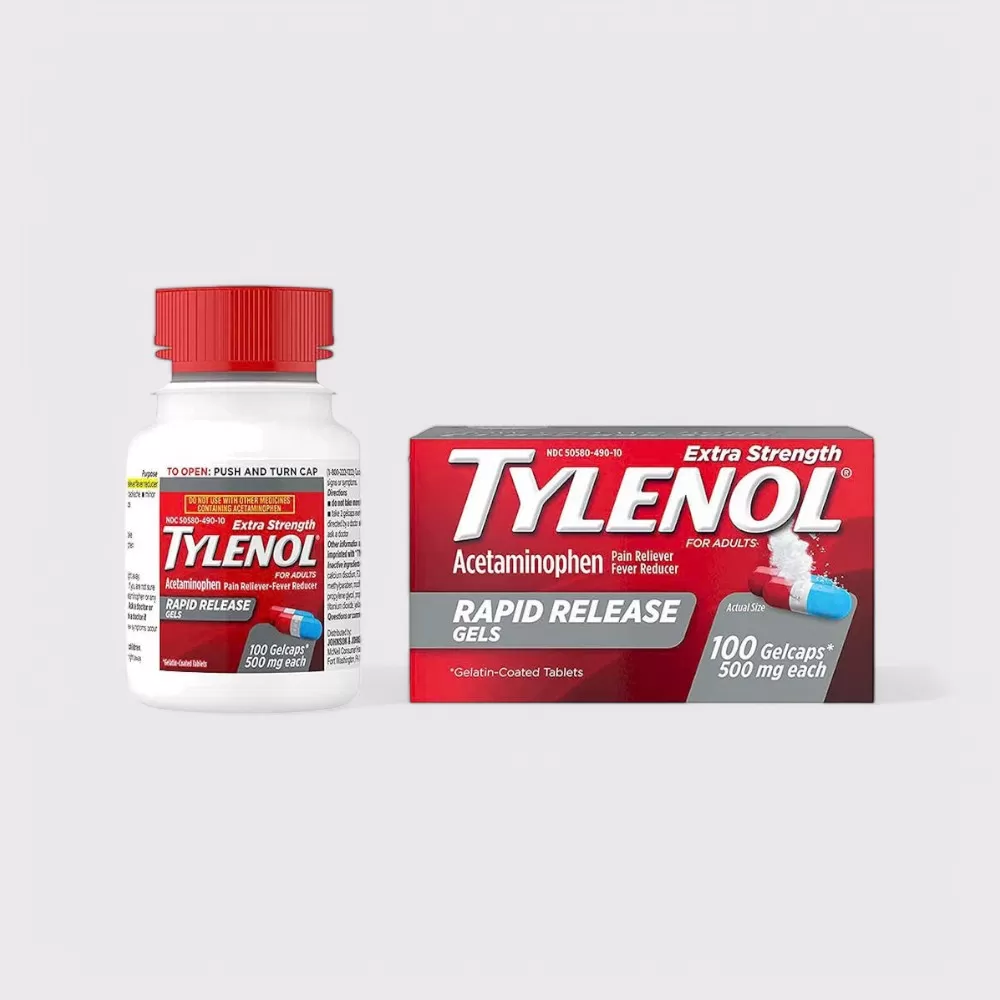 Viên Uống Giảm Đau Hạ Sốt Tylenol Extra Strength Rapid Release Gels 500mg #100 viên