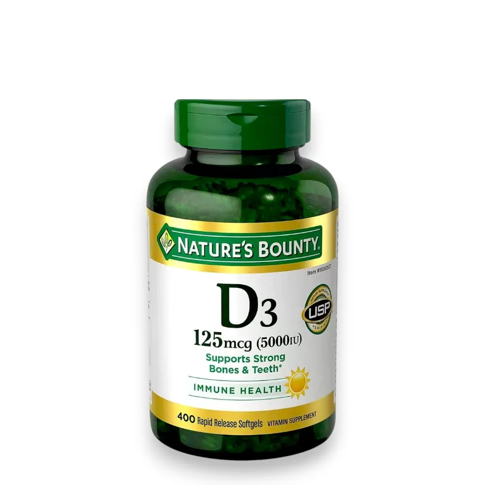 Viên Uống Vitamin Tổng Hợp Bổ Sung Vitamin D3 - Nature’s Bounty Vitamin D3 5000IU 400 Viên