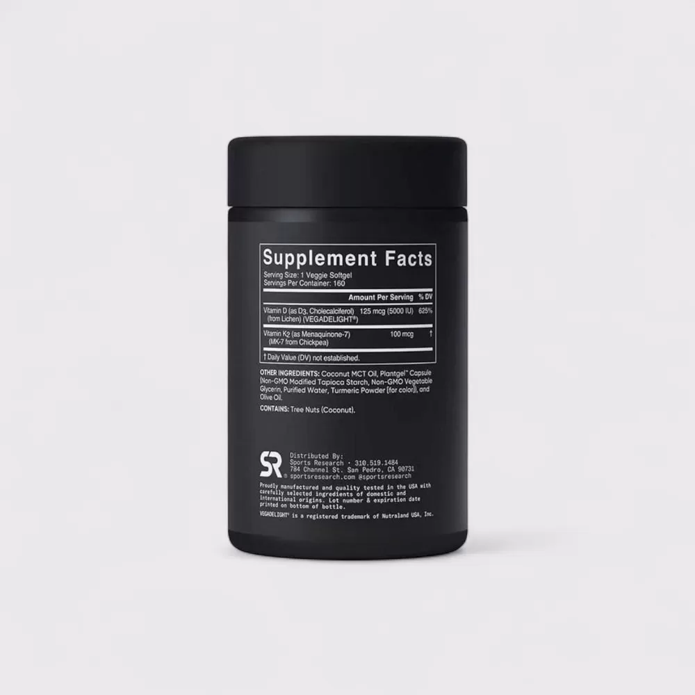 Viên hỗ trợ xương khớp Vitamin D3+K2 Sports Research 160 viên
