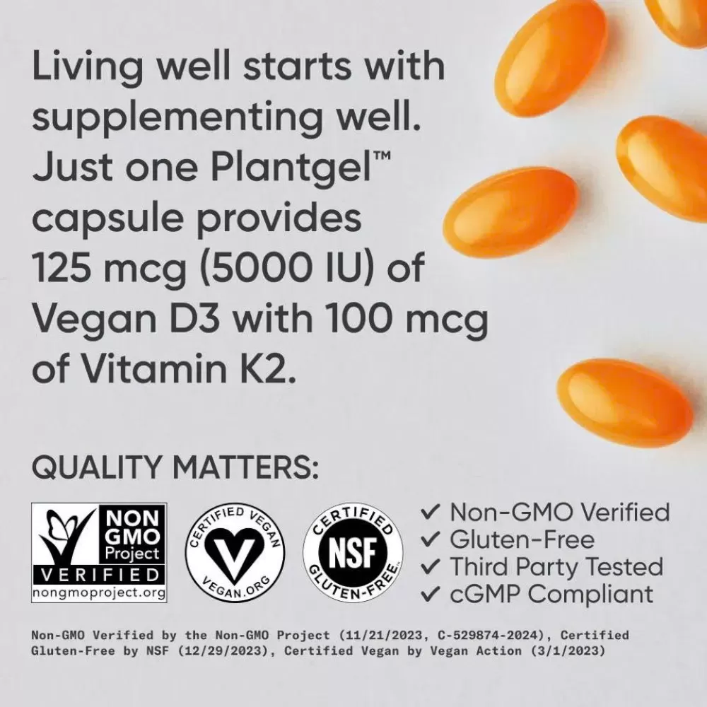 Viên hỗ trợ xương khớp Vitamin D3+K2 Sports Research 160 viên