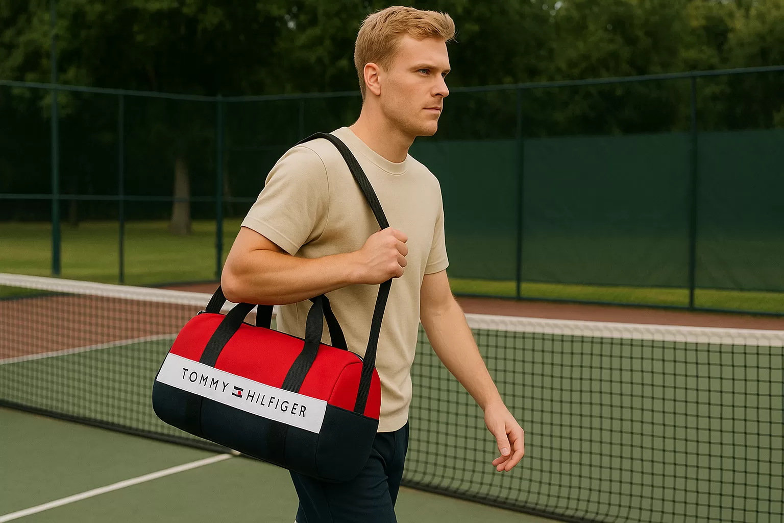 Thể hiện phong cách riêng với túi xách thể thao đẳng cấp: Tommy Hilfiger Printed Swagger Handheld Bag – sự lựa chọn của người hiện đại.​