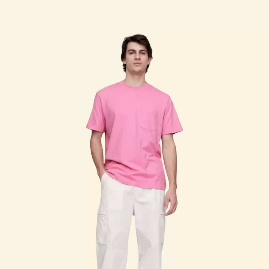 Gap Relaxed Original Pocket T-Shirt #M #Hồng