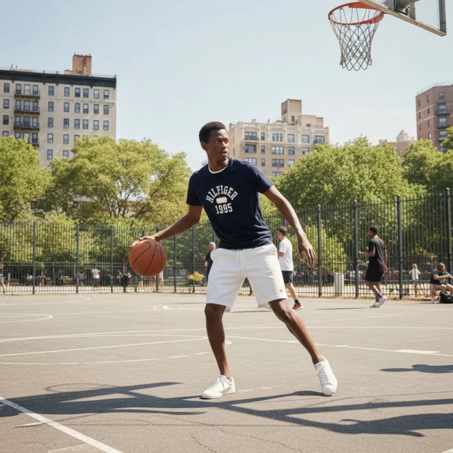 Tommy Hilfiger 1985 Logo T-Shirt #M #Xanh Navy