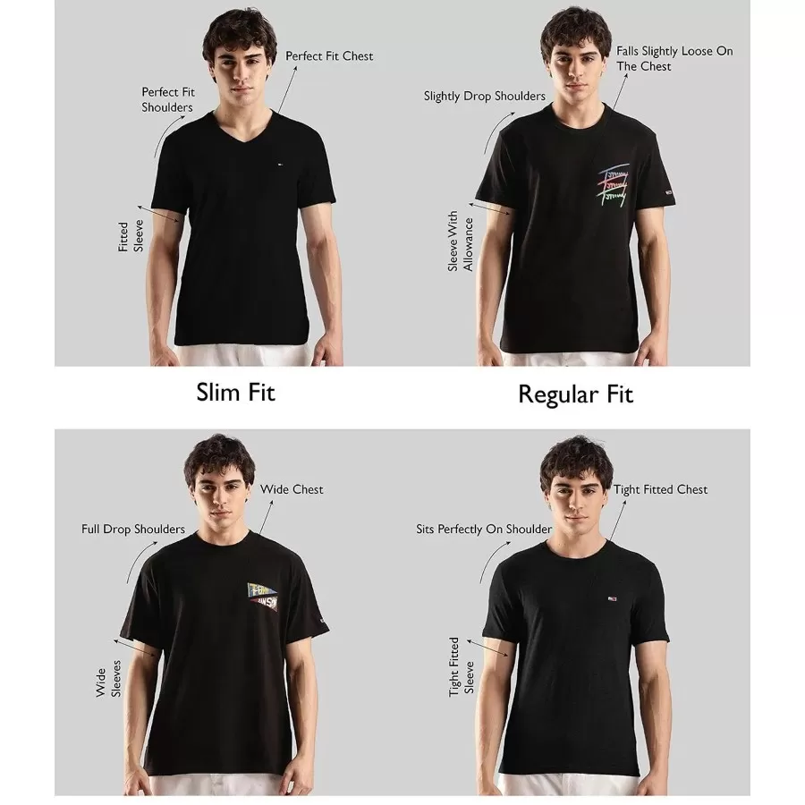 Tommy Hilfiger Embroidered Flag Stripe Logo T-Shirt #L #Đen