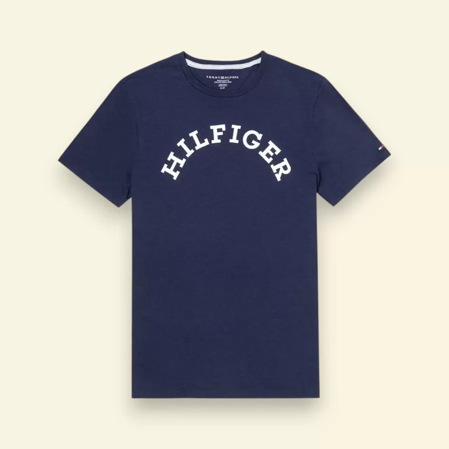 Tommy Hilfiger T-Shirt A Logo Hilfiger Arch #M #Xanh Navy
