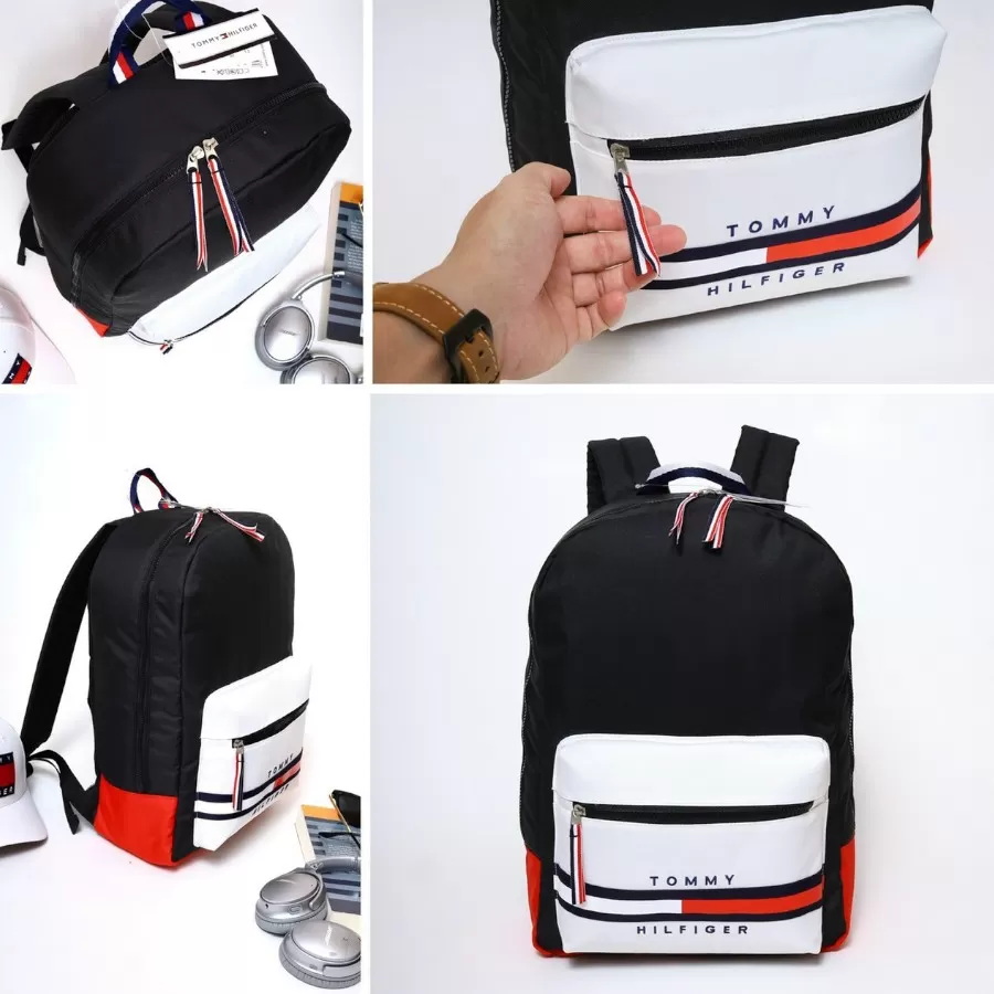 Balo Tommy chính hãng Hilfiger Flag Colorblock, bền bỉ từ Mỹ, thiết kế năng động, lý tưởng cho các chuyến du lịch và khám phá.