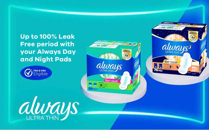 Băng vệ sinh Always Ultra Thin Advanced Overnight Size 4 chính hãng, êm ái cho da