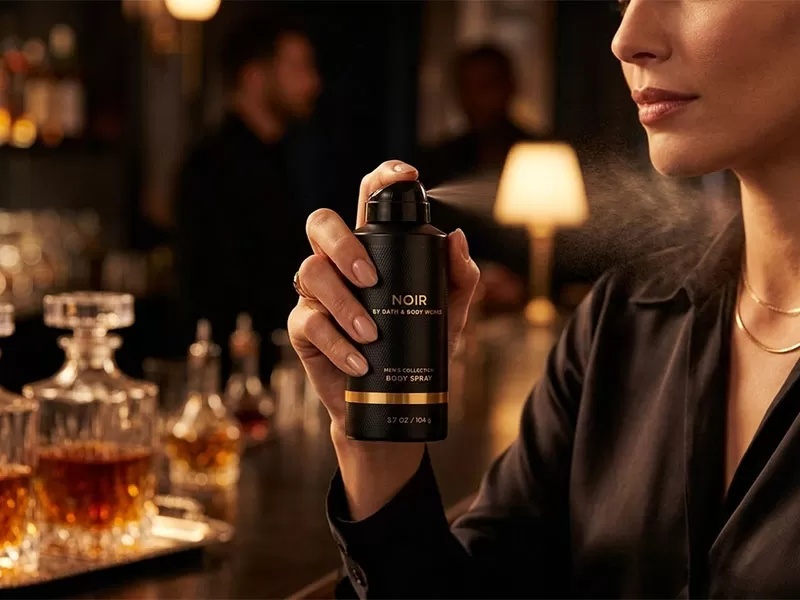 Hướng dẫn sử dụng chai xịt body nam Bath & Body Works Noir một cách chính xác.