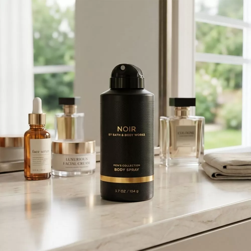 Noir - Bath & Body Works Men's Deodorizing Body Spray - 3.7 Oz / 104g