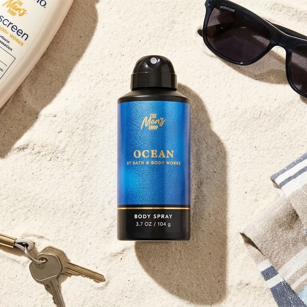Ocean - Bath & Body Works Men's Deodorizing Body Spray - 3.7 Oz / 104g