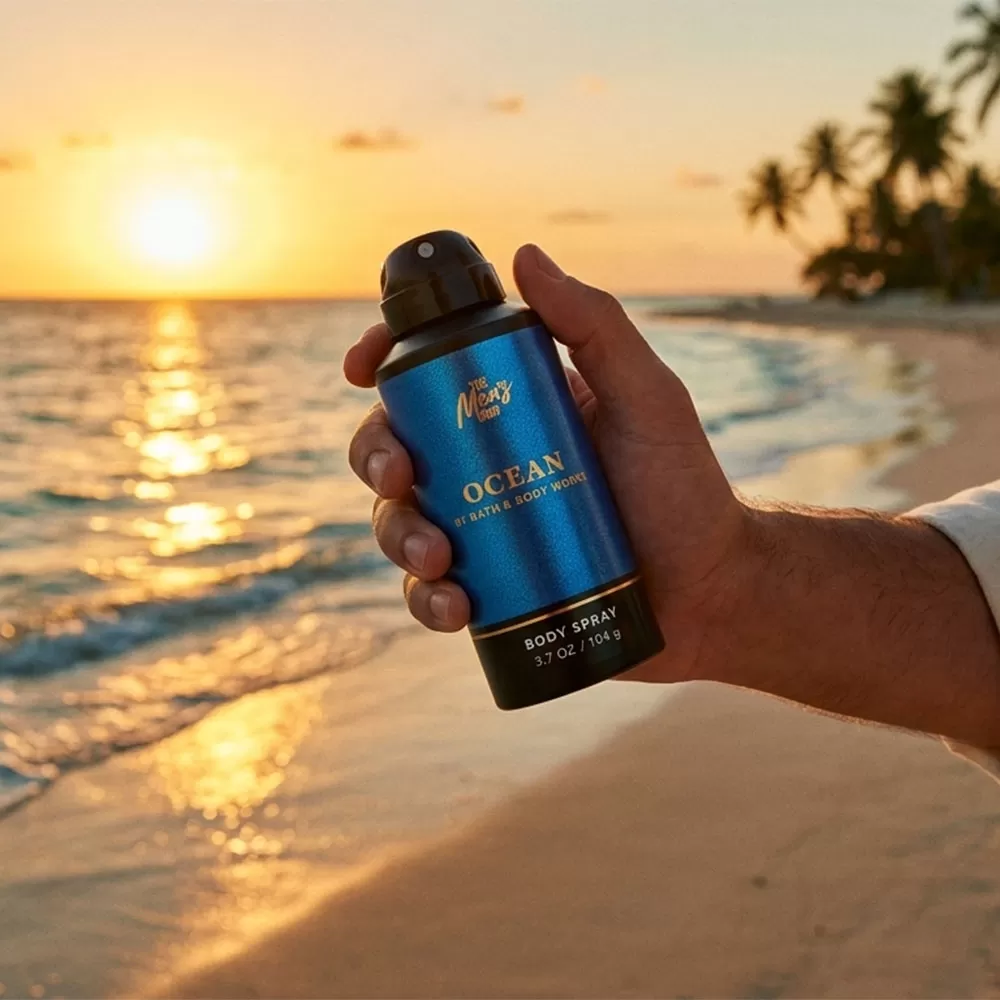 Ocean - Bath & Body Works Men's Deodorizing Body Spray - 3.7 Oz / 104g