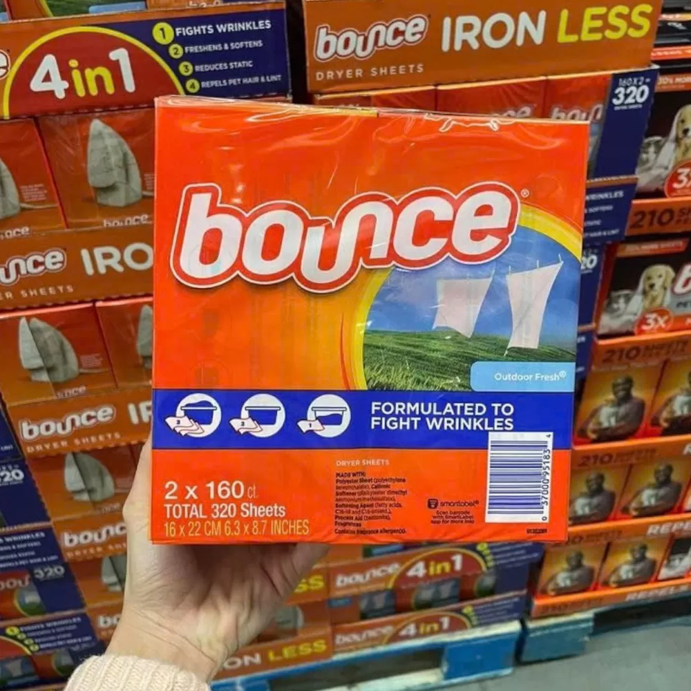 Giấy Thơm Quần Áo Bounce Của Mỹ 5In1 - Set 2 X 160