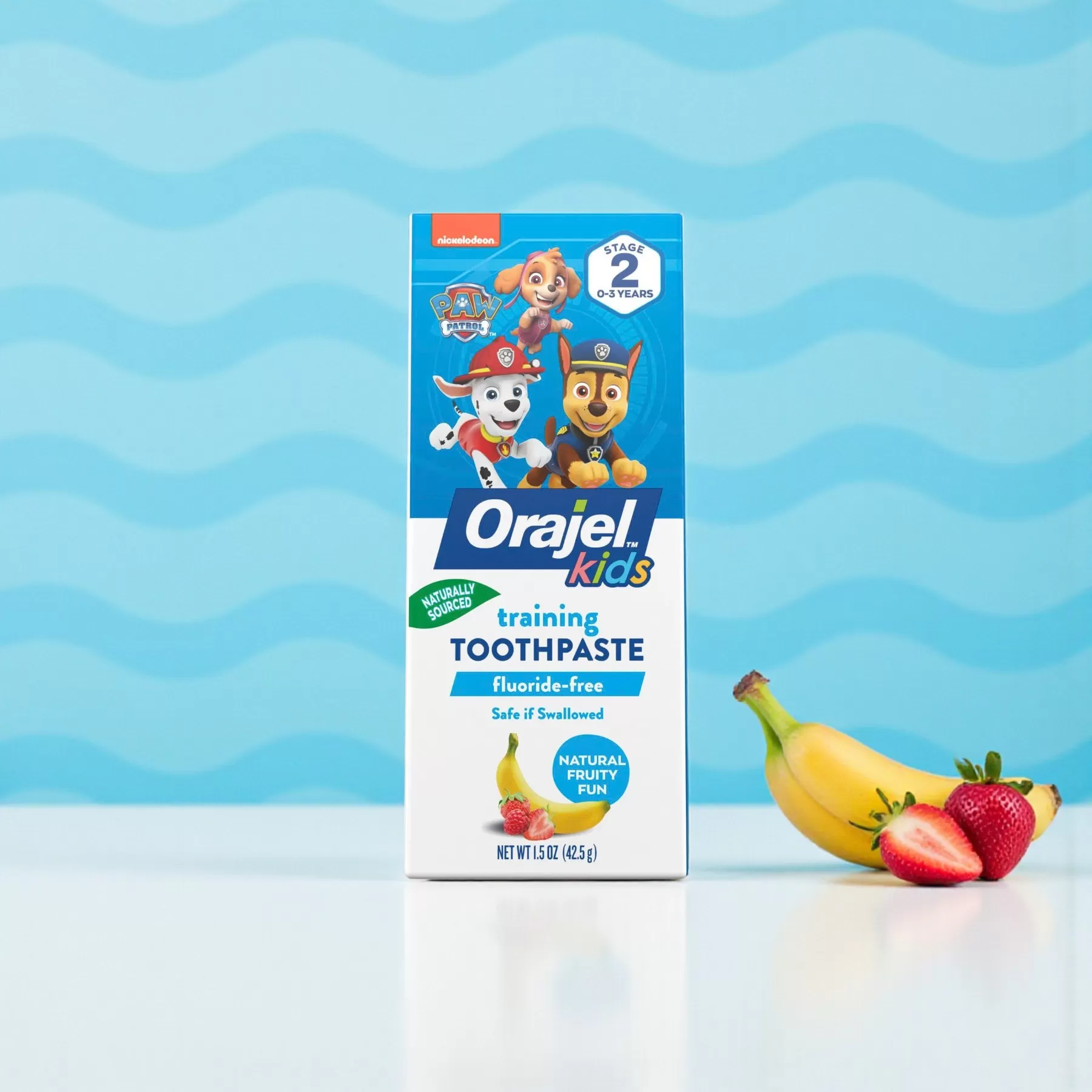 Kem Đánh Răng Orajel Kids Banana™ Fluoride‑Free, tuýp 43g.