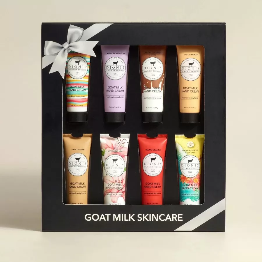 Kem dưỡng da tay Dionis Goat Milk Hand Cream Trio Set bộ 3 tiện lợi, dưỡng da chuyên sâu