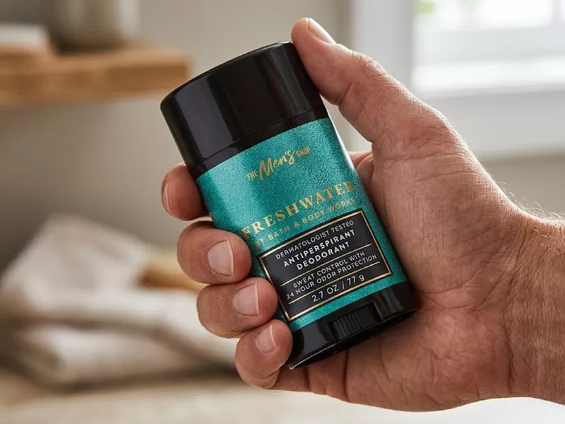 Lăn khử m&ugrave;i nam FreshWater 77g, thiết kế nhỏ gọn, dễ mang theo.