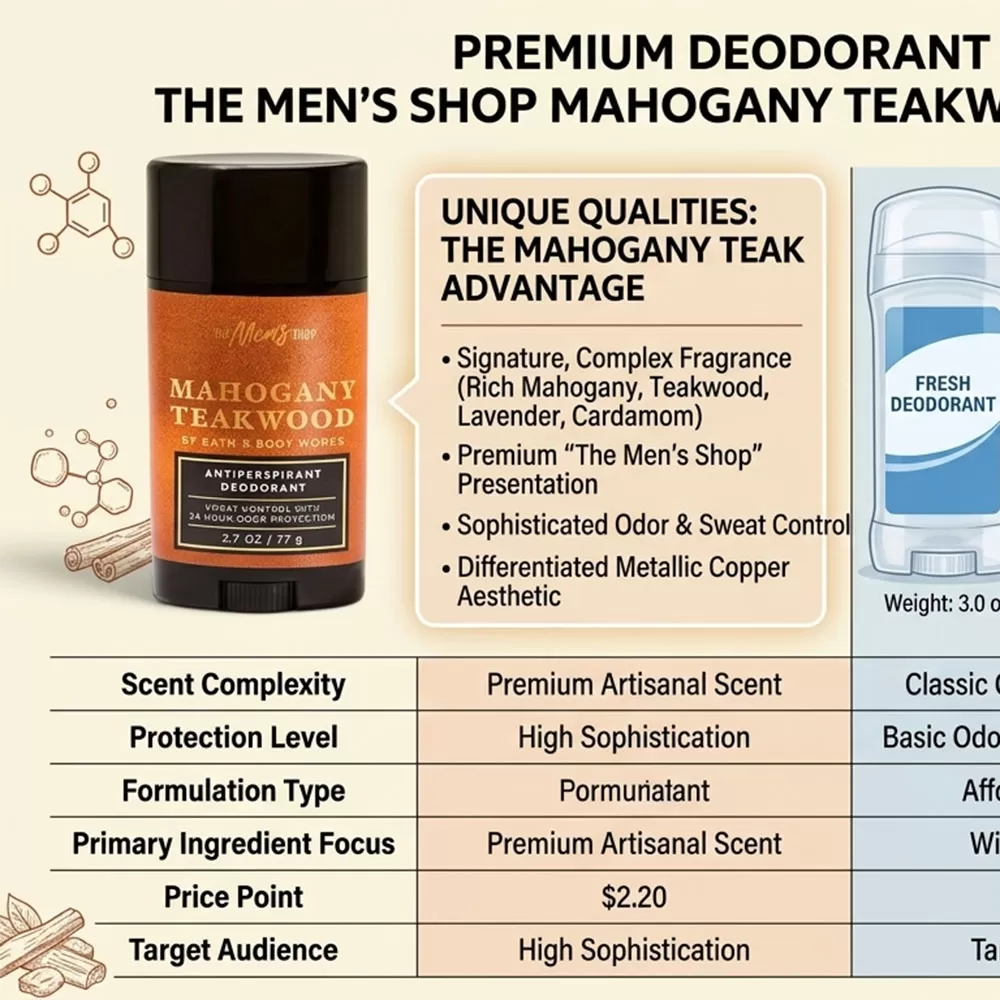 Mahogany Teakwood - Antiperspirant Deodorant Bath & Body Works - 2.7oz / 77g