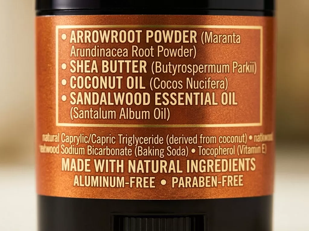 Thành phần an toàn từ lăn khử mùi Mahogany Teakwood giúp bảo vệ da và ngăn mùi hiệu quả.