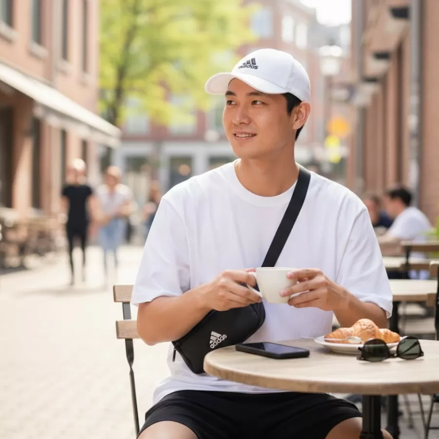 Adidas Cap Adjustable Fit Aeroready #Trắng (Logo Đen)