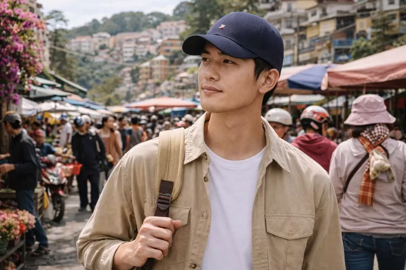 N&oacute;n nam Tommy Hilfiger Classic Baseball Cap xanh navy ch&iacute;nh h&atilde;ng, thiết kế nam t&iacute;nh