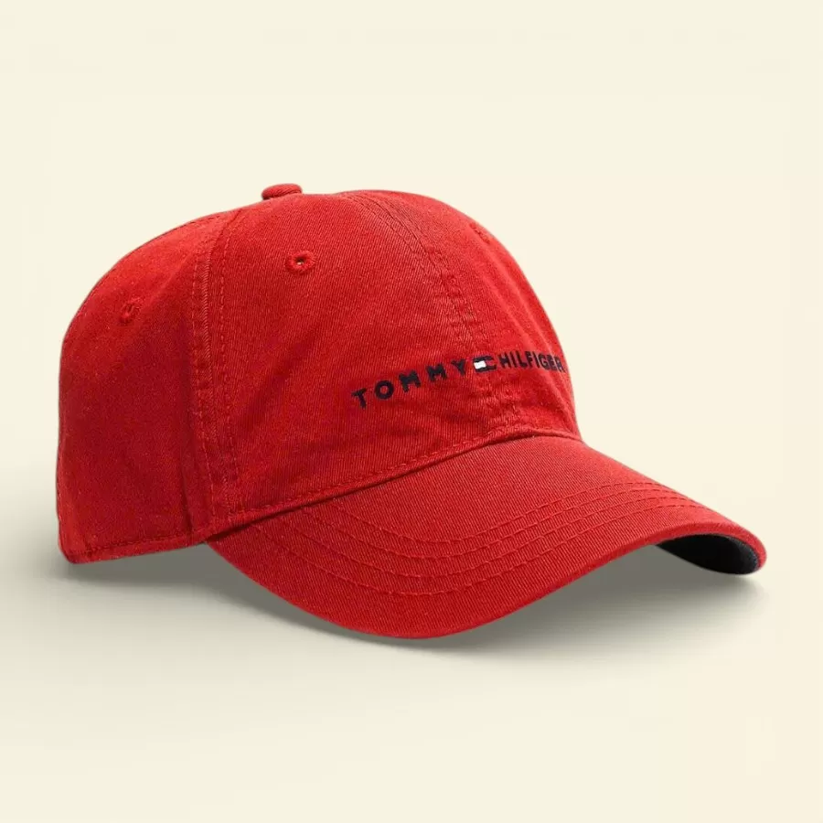 Tommy Hilfiger Baseball Logo Hat #Đỏ