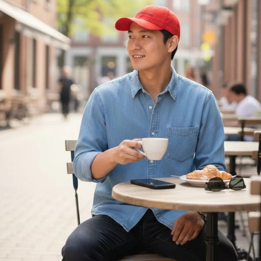 Tommy Hilfiger Baseball Logo Hat #Đỏ