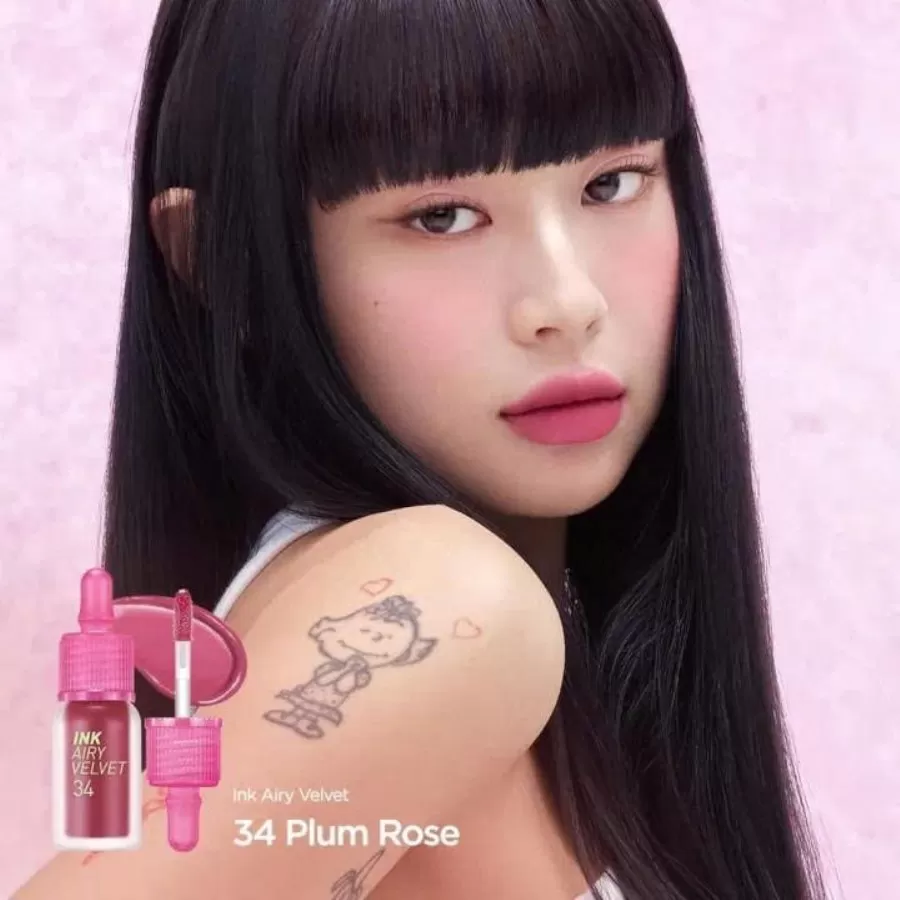 Son Kem Lì Peripera Ink Airy Velvet Plum Rose 34
