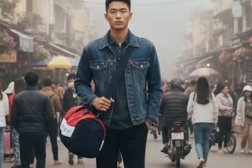 Sắp xếp đồ đạc gọn gàng trong túi du lịch thể thao Tommy Hilfiger canvas phối màu, lý tưởng cho tập gym hoặc chuyến đi ngắn ngày.