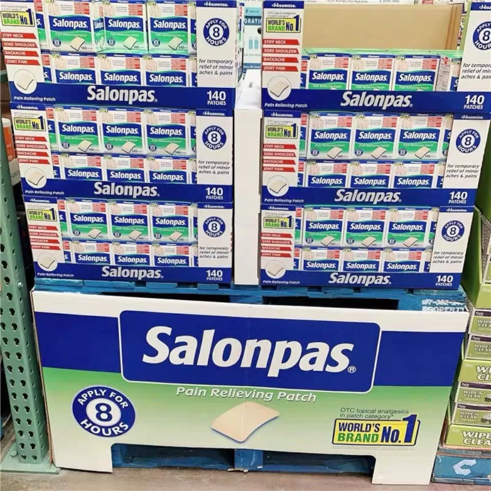 Miếng dán giảm đau Salonpas Pain Relieving Patch 140 miếng, giảm đau cơ và khớp nhanh chóng