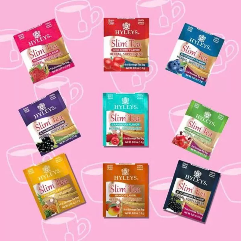 Trà Giảm Cân Thảo Mộc Slim Tea Hyleys 9 Hương Vị - 100 Gói