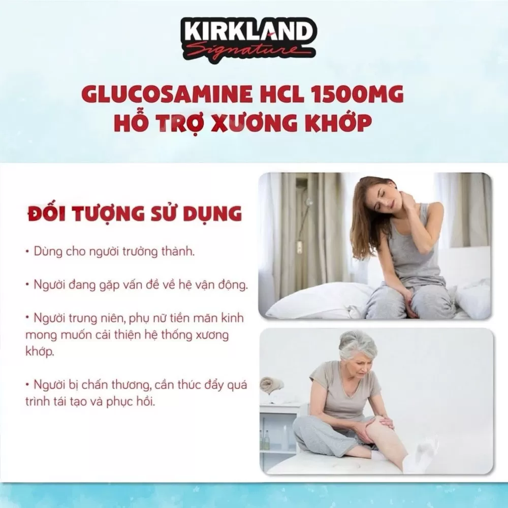 Kirkland Glucosamine HCl với MSM 1500mg | 375 viên