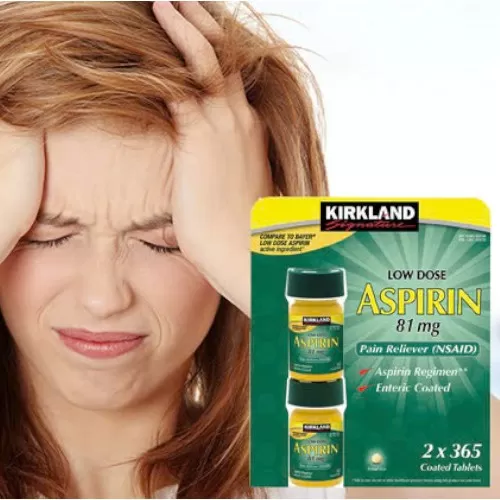 Viên uống giảm đau Kirkland Low Dose Aspirin 81mg - Set 2 x 365 viên