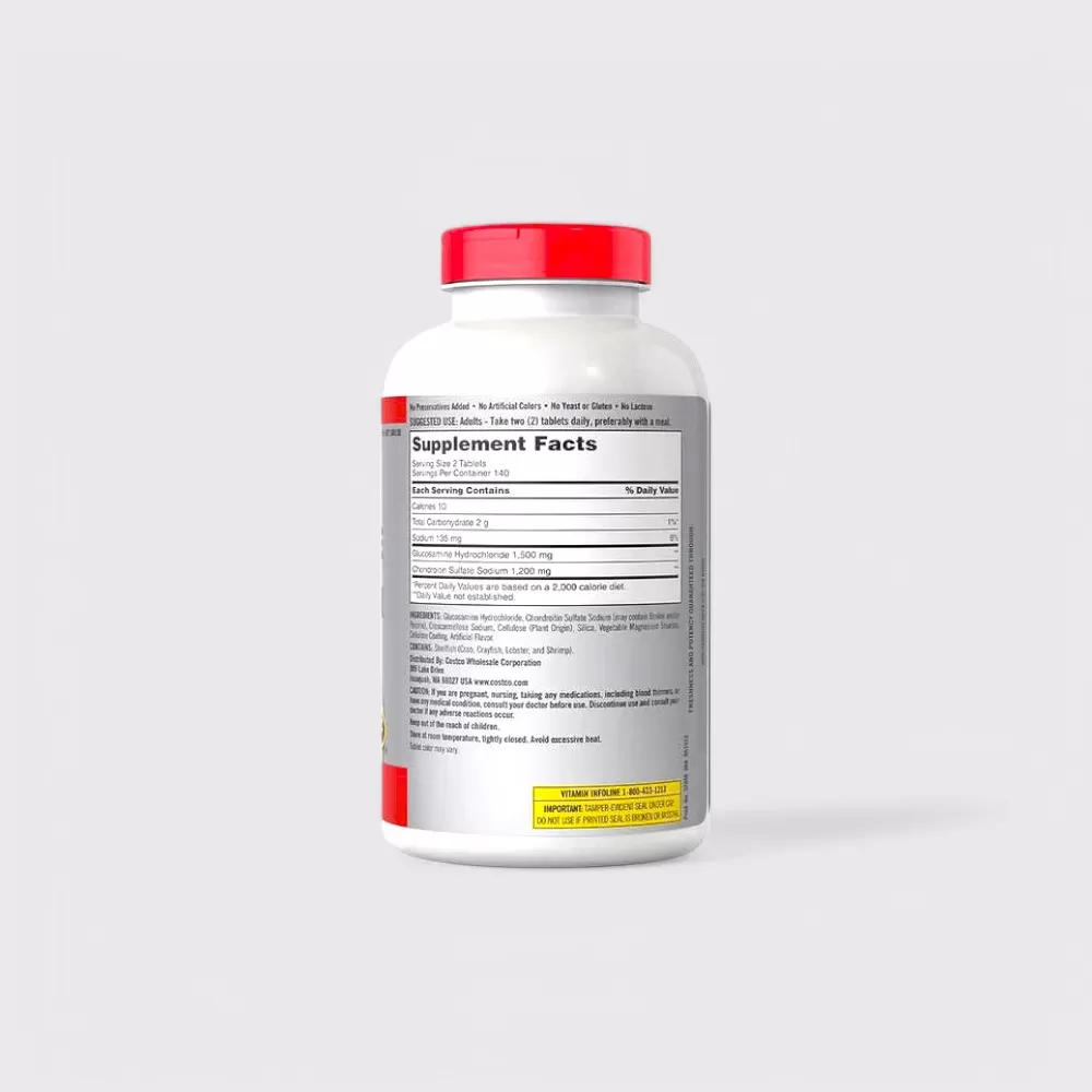 Viên uống bổ xương khớp Kirkland Glucosamine 1500mg & Chondroitin 1200mg | 280 viên