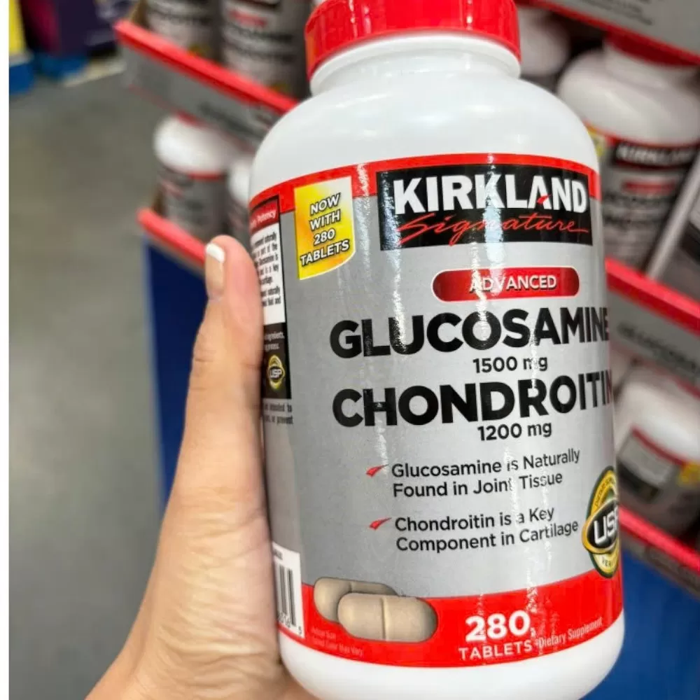 Viên uống bổ xương khớp Kirkland Glucosamine 1500mg & Chondroitin 1200mg | 280 viên