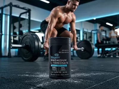 Vi&ecirc;n uống bổ sung magnesium Sports Research Magtein gi&uacute;p cải thiện giấc ngủ s&acirc;u v&agrave; giảm căng thẳng.