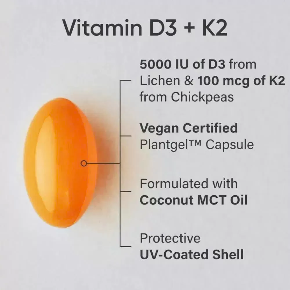 Viên hỗ trợ xương khớp Vitamin D3+K2 Sports Research | 160 viên