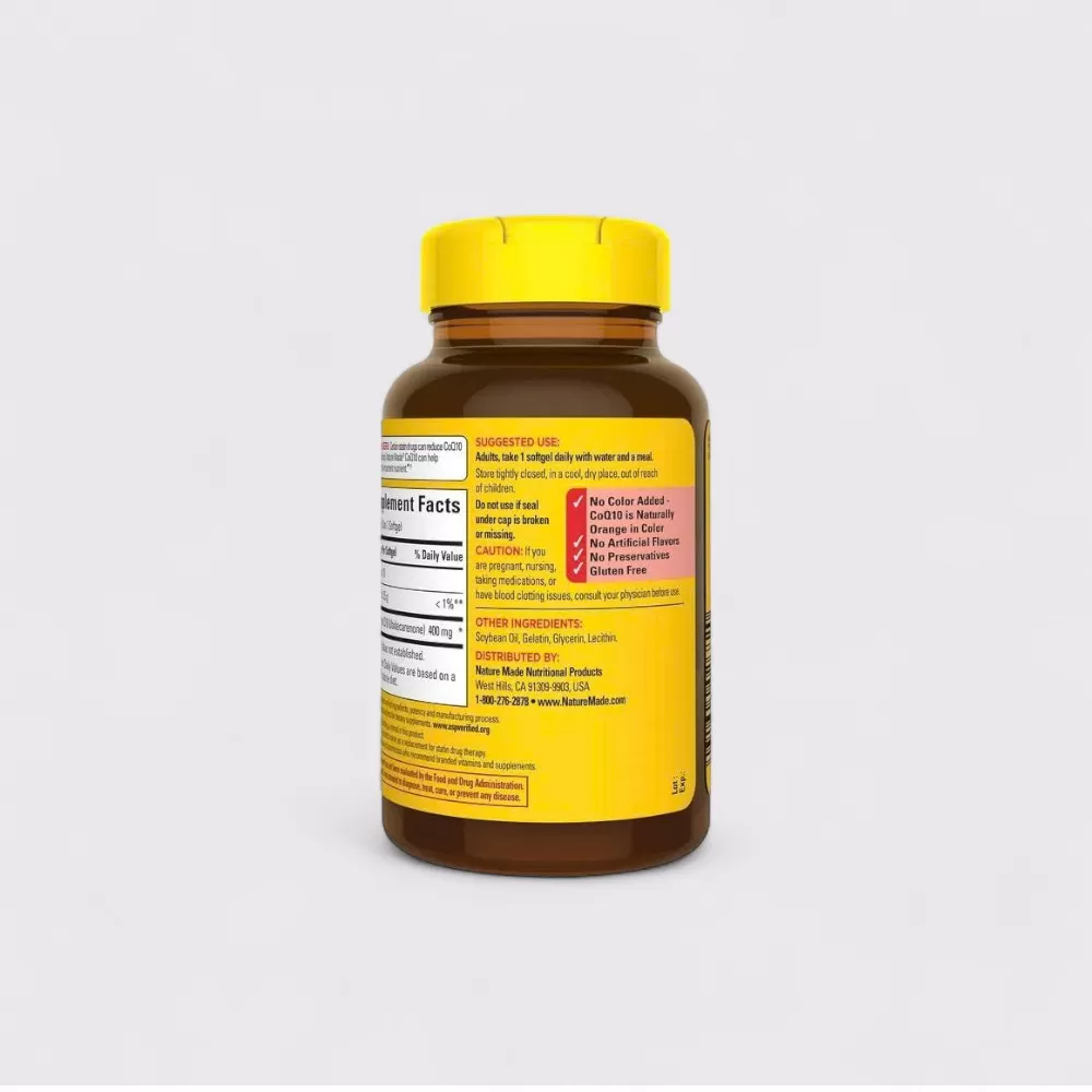 Viên Uống Hỗ Trợ Tim Mạch Nature Made CoQ10 400 mg Softgels | 90 Viên